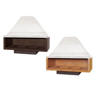 Chimeneas tradicional horizontal extra plano negro o tierra